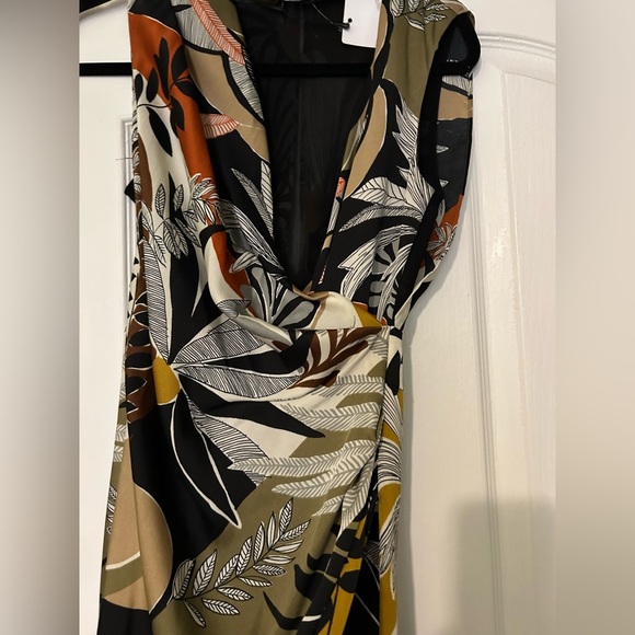 NEW MNG DRESS floral midi sheath - Picture 3 of 12